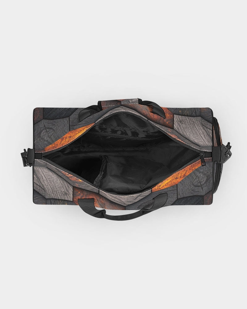 Cool stone hexagon patten 3D Sports Duffle Bag