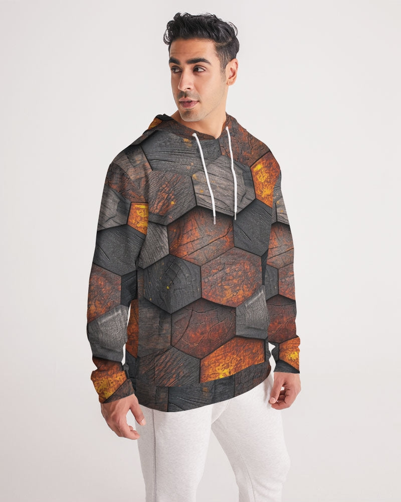 Cool stone hexagon patten 3D Men's All-Over Print Hoodie