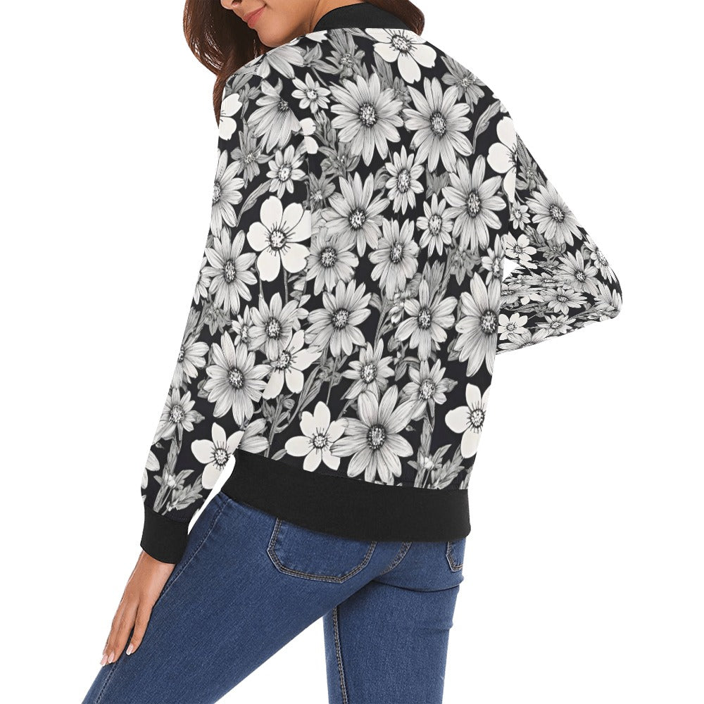 All Over Print Bomber Jacket for Women ( H19)