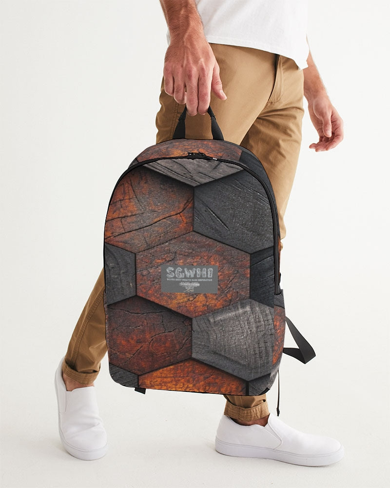 Cool stone hexagon patten 3D Large Backpack