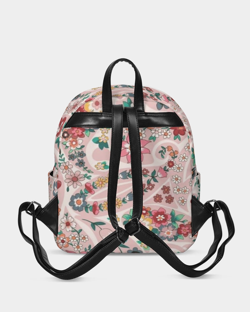 Pink abstract Pretty Sisters Mini Canvas Backpack