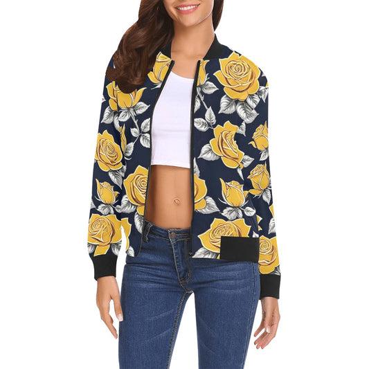 All Over Print Bomber Jacket for Women ( H19)