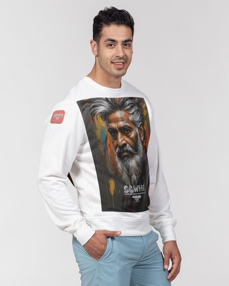 South Asian Knight Men's All-Over Print Classic French Terry Crewneck Pullover