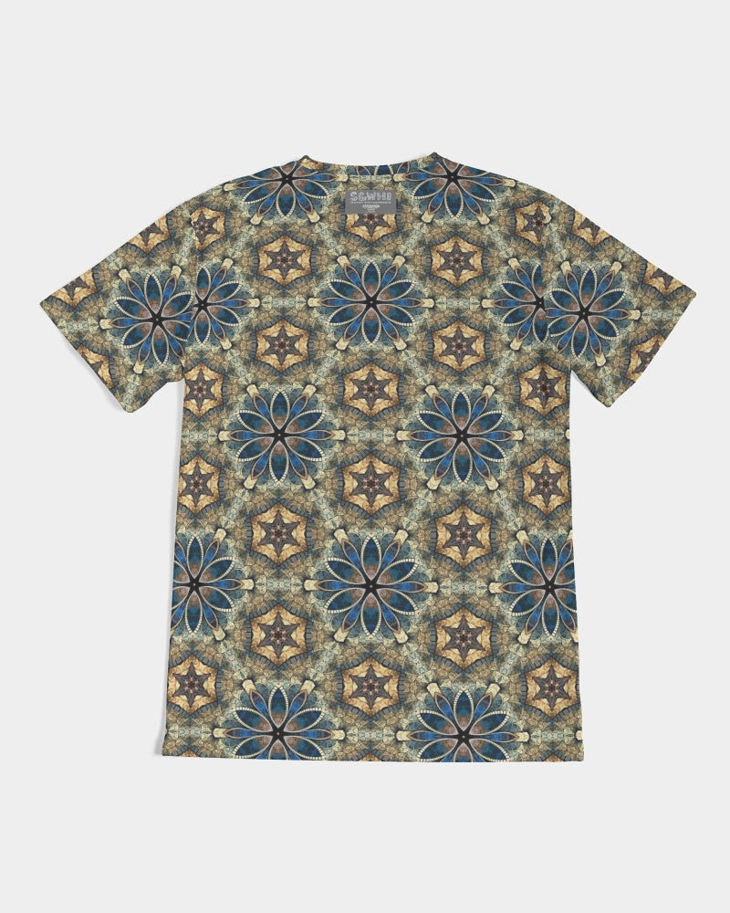 Green & Dark Blue almost star pattern. Men's All-Over Print Tee