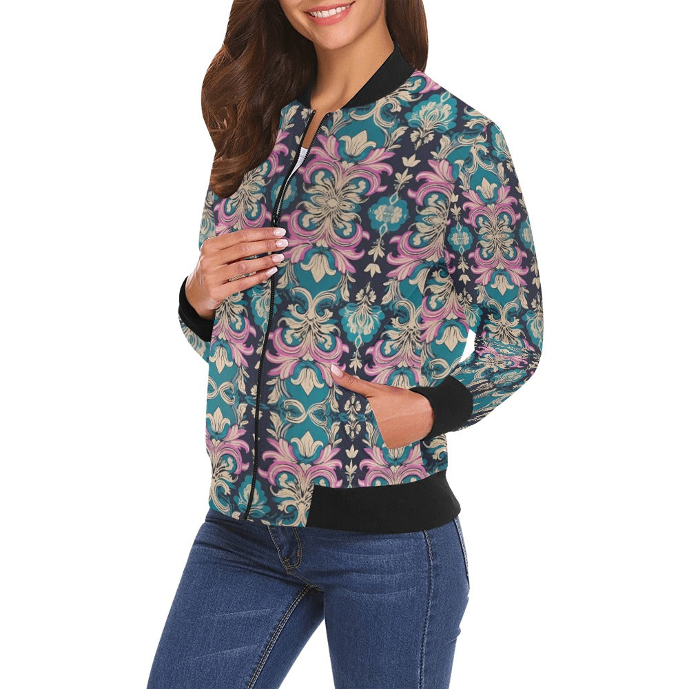 All Over Print Bomber Jacket for Women ( H19)