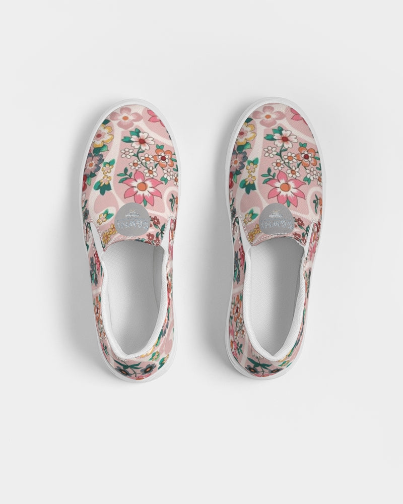 Pink abstract Pretty Sisters Women's Slip-On Canvas Shoe