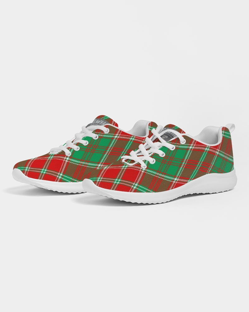 Red & Green cross pattern Men's Athletic Shoe