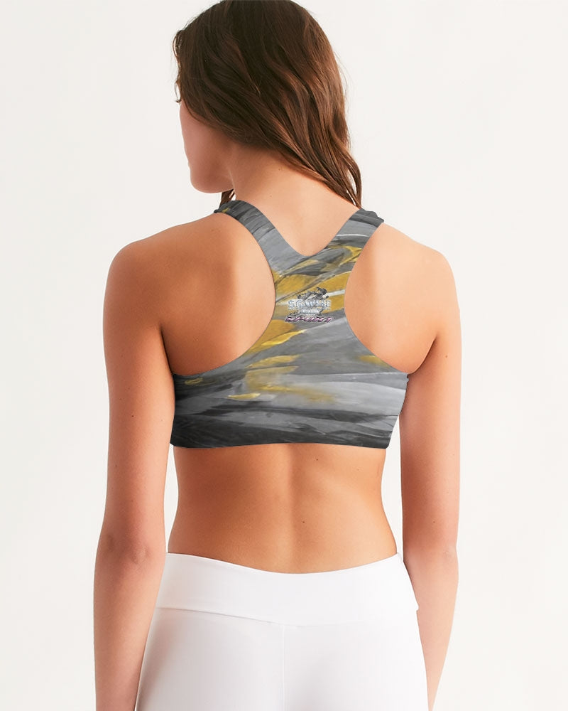 Black Sister Collection [Part 1 ] Women's All-Over Print Seamless Sports Bra