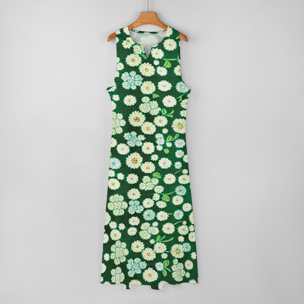 Green floral Long dress