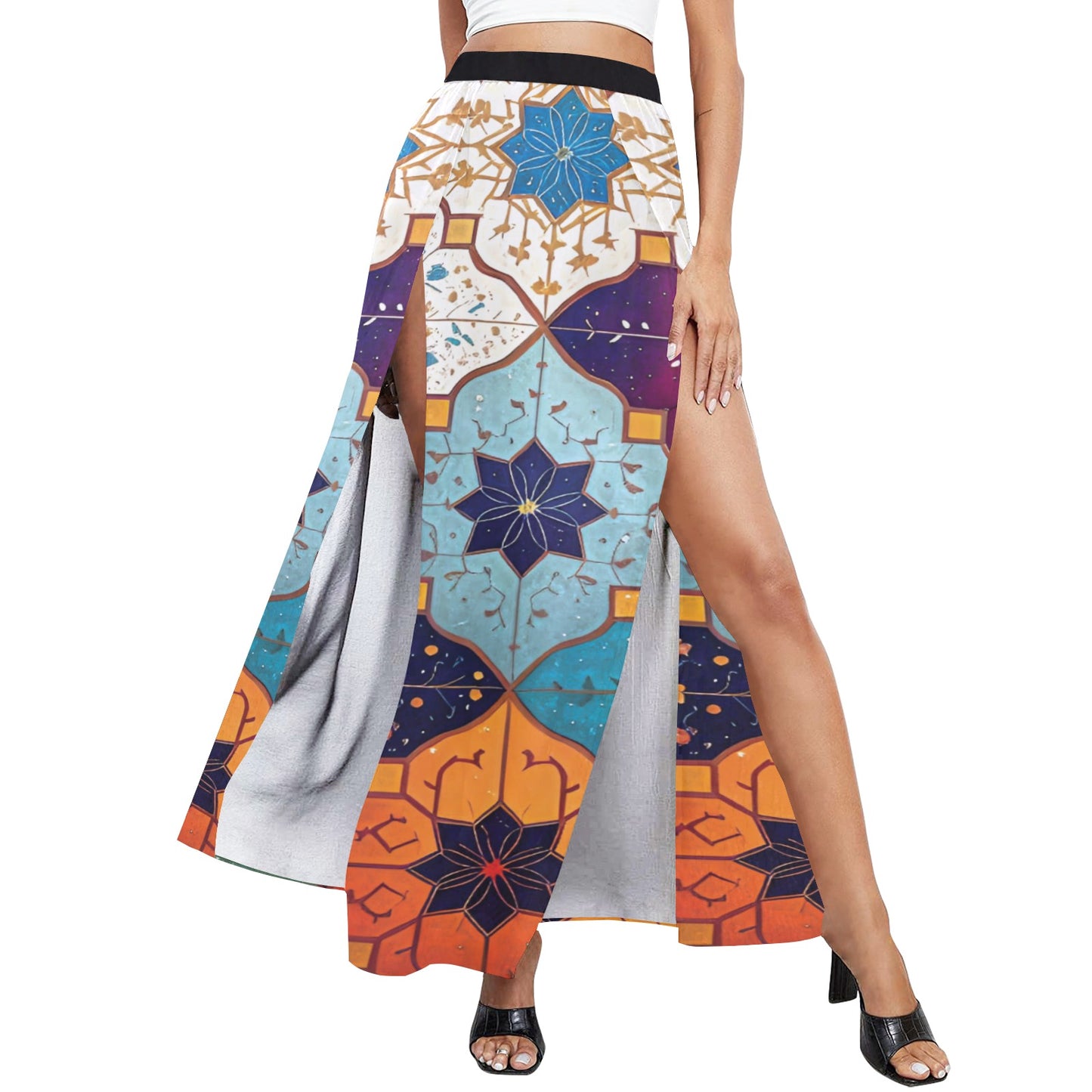 Women's High Slit Long Beach Dress (S40) Silver Grey white hair inspiration Women's High Slit Long Beach Dress (S40) Silver Grey white hair inspiration