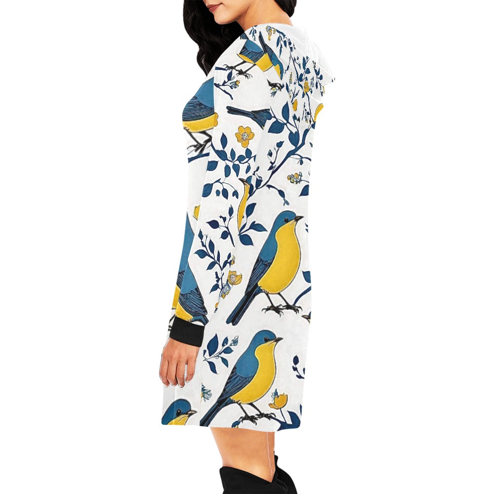 Women's All Over Print Hoodie Mini Dress (H27)