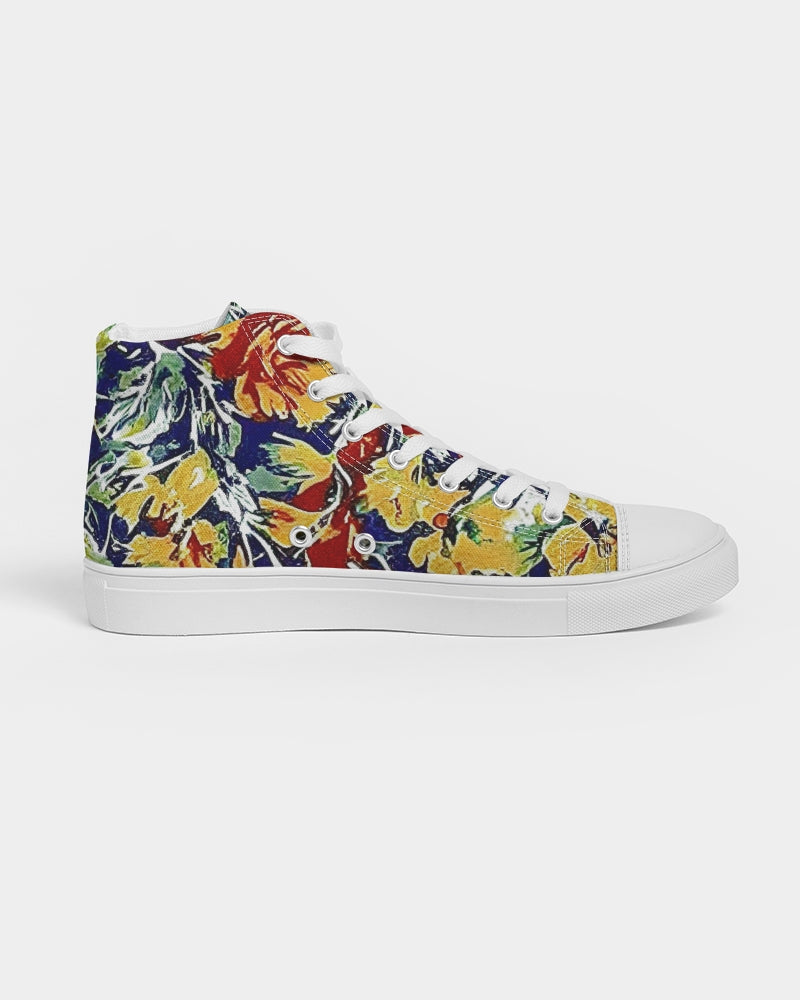 Painted floor design Women's Hightop Canvas Shoe