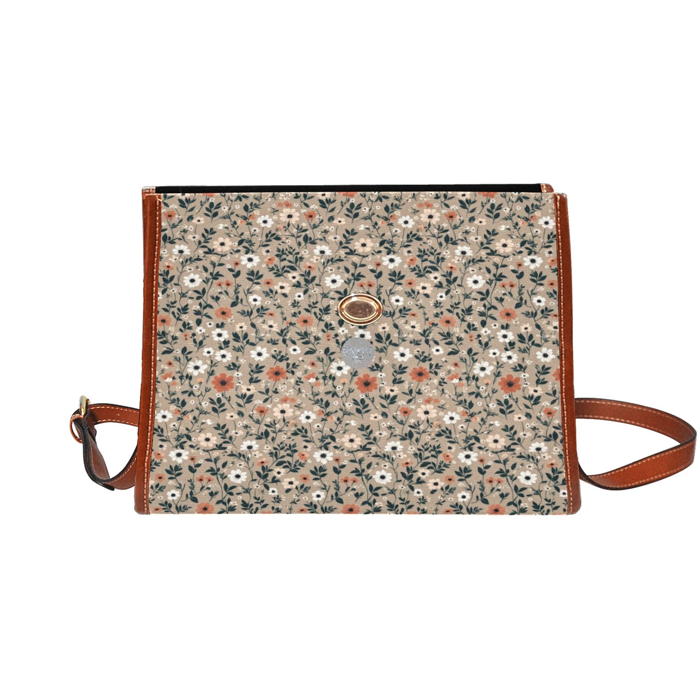 Waterproof Canvas Bag-Brown (All Over Print) (1641)