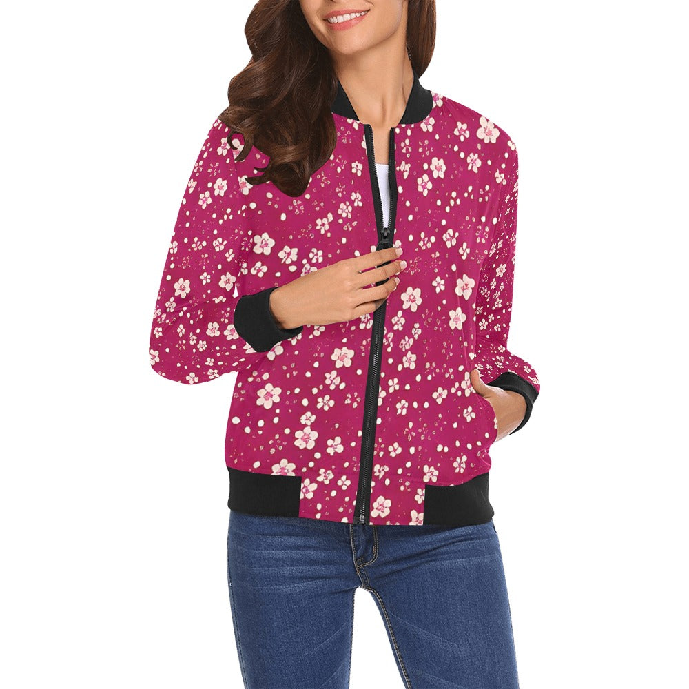 All Over Print Bomber Jacket for Women ( H19)