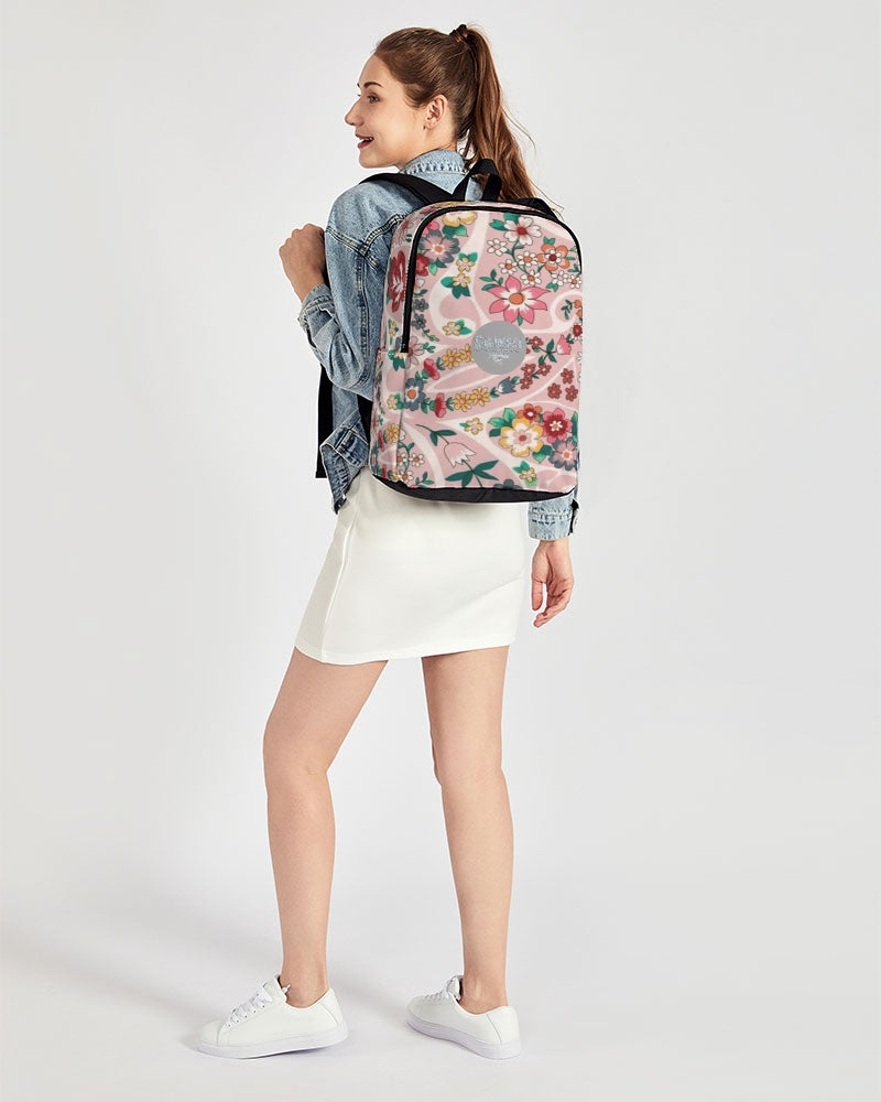 Pink abstract Pretty Sisters Back To Basics School Backpack