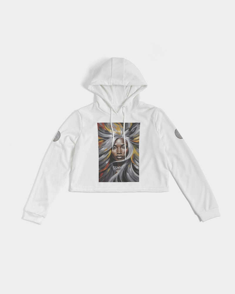 Black Sister Collection [Part 1 ] Women's All-Over Print Cropped Hoodie