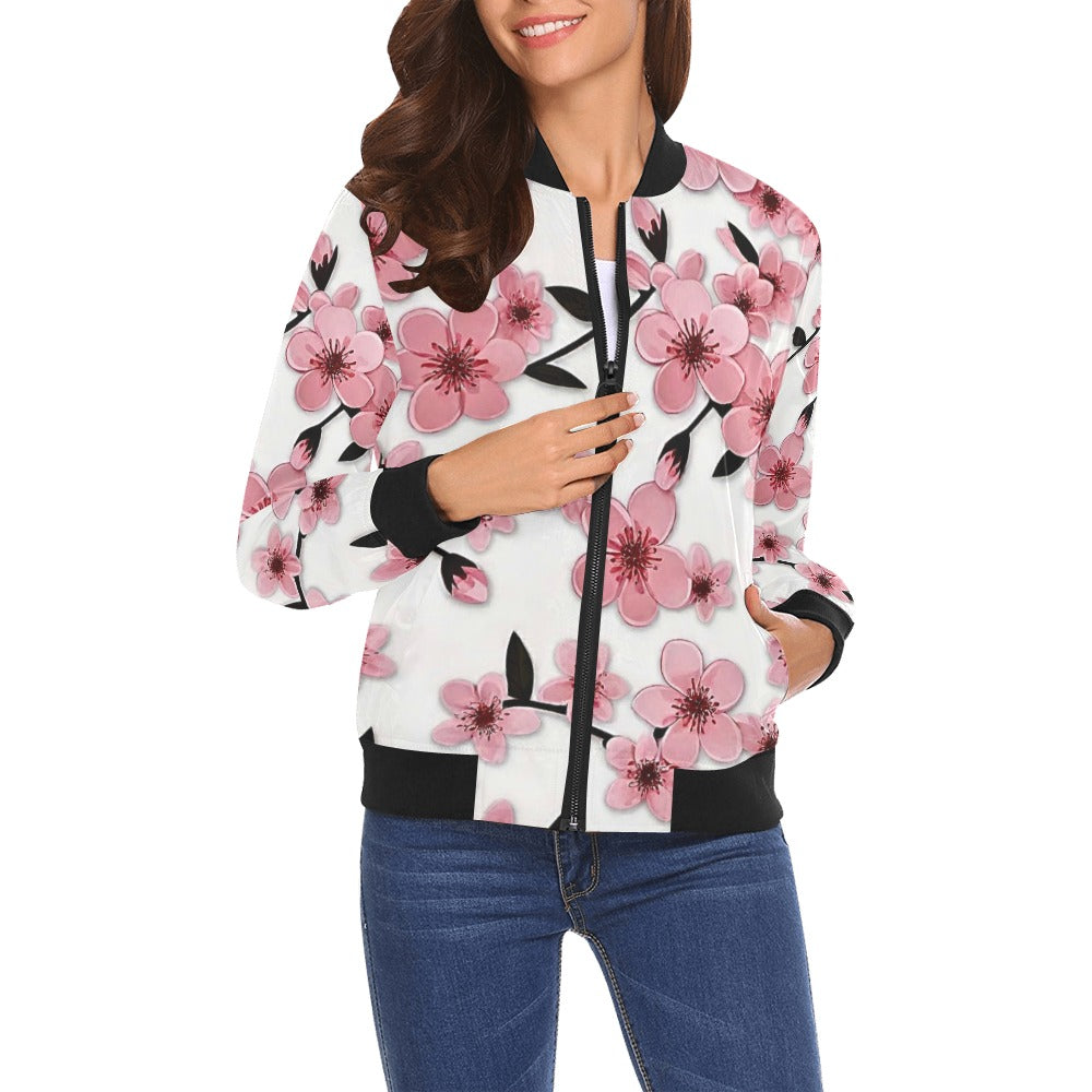 All Over Print Bomber Jacket for Women ( H19)