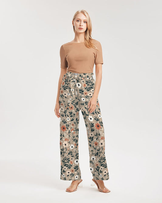 Busy and pretty Women's All-Over Print High-Rise Wide Leg Pants