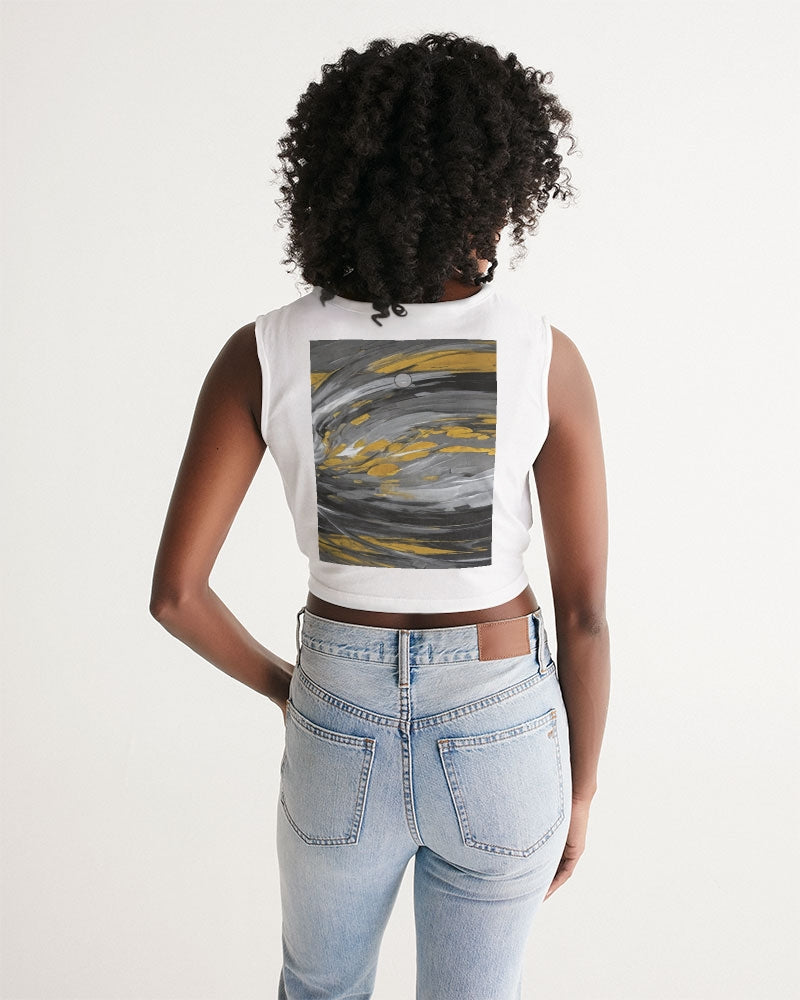 Black Sister Collection [Part 3 ] Women's  All-Over Print Twist-Front Tank