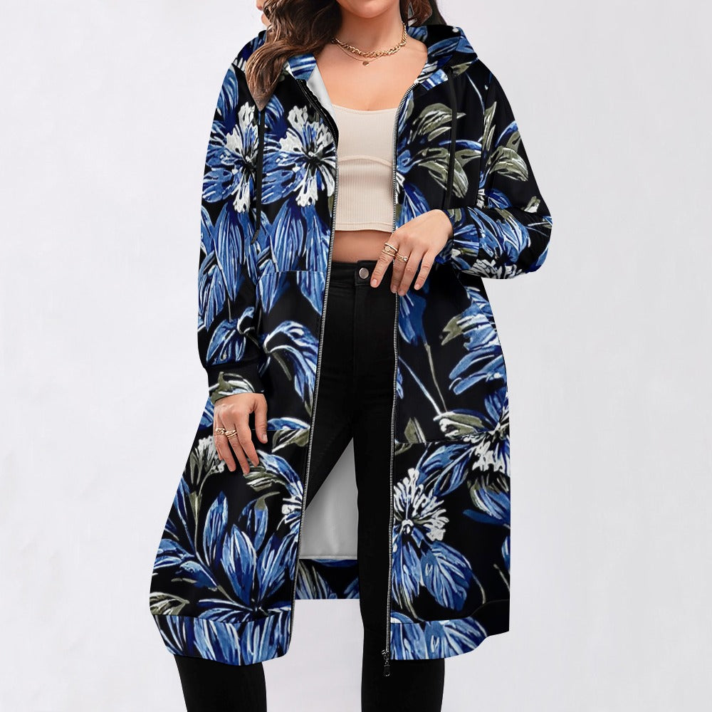 Women's full print long Hoodie