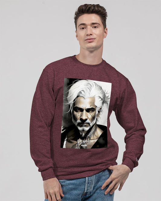 Handsome Silver grey Indian ink Portrait Unisex Sweatshirt | Champion