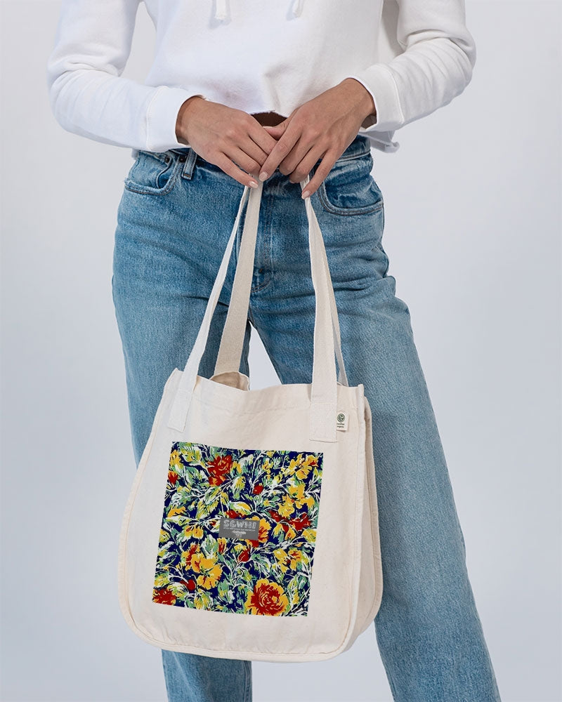 Painted floor design Organic Cotton Canvas Market Tote | Econscious