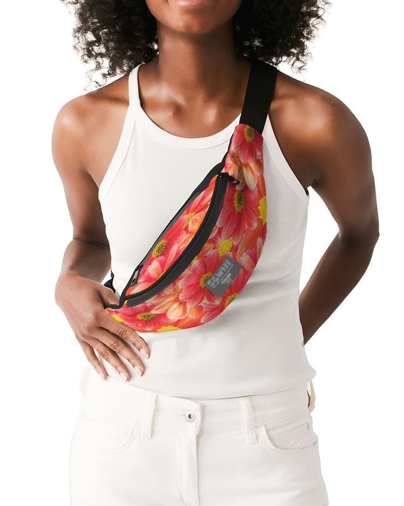 Beautiful blood orange flower design Crossbody Sling Bag