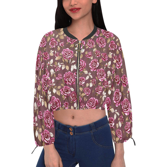 Women's Chiffon Cropped Jacket (Model H30)