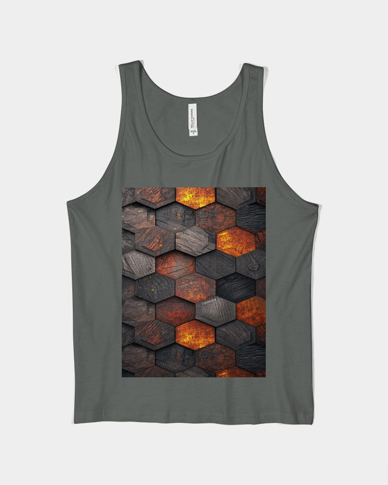 Cool stone hexagon patten 3D Unisex Jersey Tank | Bella + Canvas