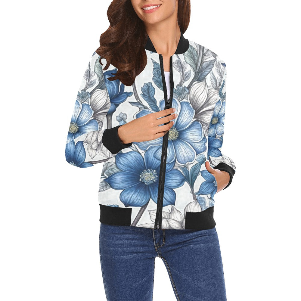 All Over Print Bomber Jacket for Women ( H19)