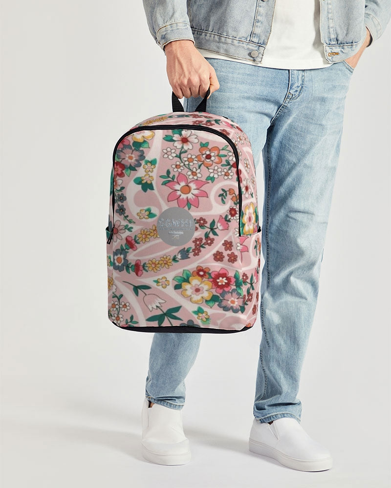 Pink abstract Pretty Sisters Back To Basics School Backpack