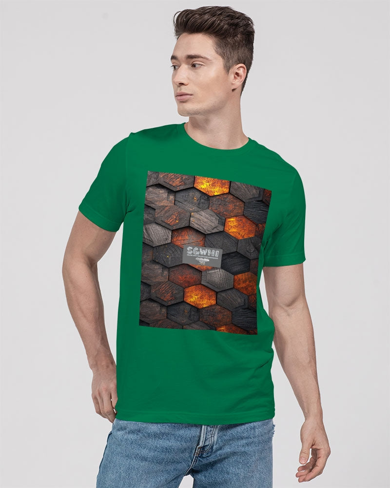 Cool stone hexagon patten 3D Unisex Jersey Tee | Bella + Canvas