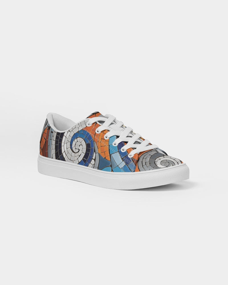 Beautiful Mosaic White Sister  Women's Faux-Leather Sneaker