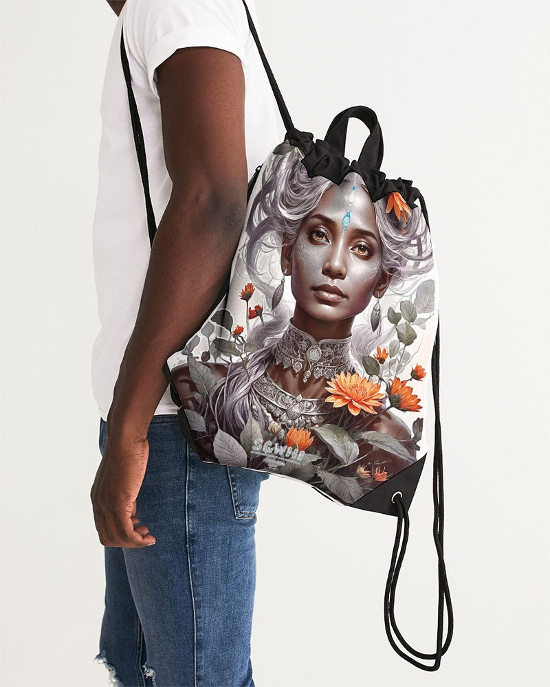 Blossom Indian Grey sister Canvas Drawstring Bag