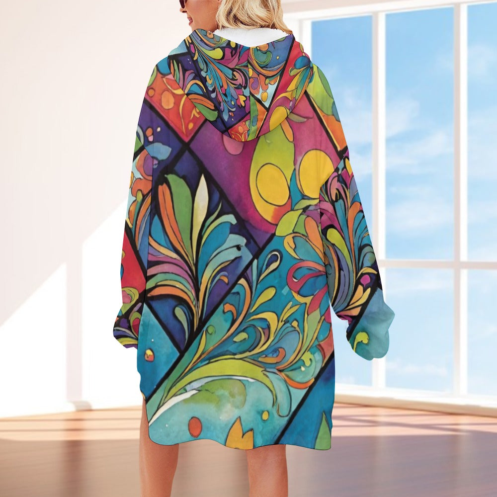 Women's Adult Hooded Blanket Shirt