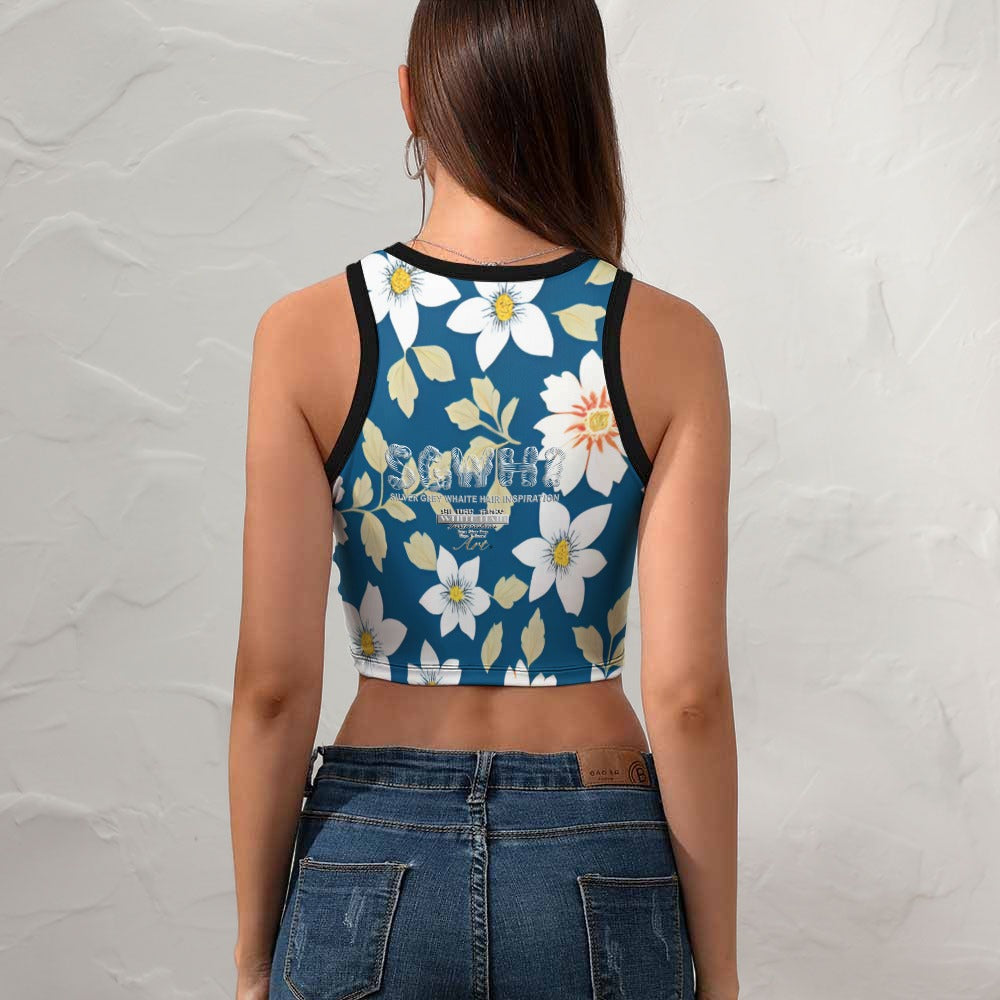 Women's Cropped Slim Racer Tank Top