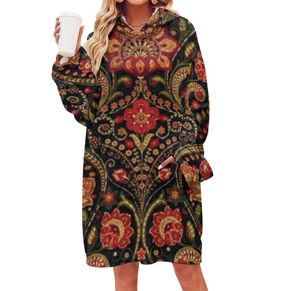 Women's Adult Hooded Blanket Shirt