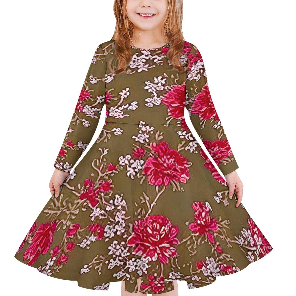 Girls' long sleeve dress