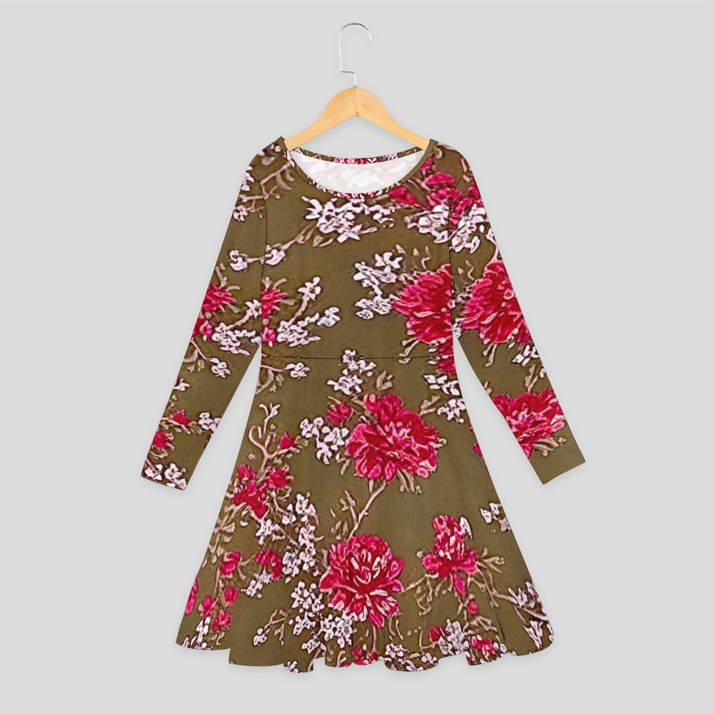 Girls' long sleeve dress