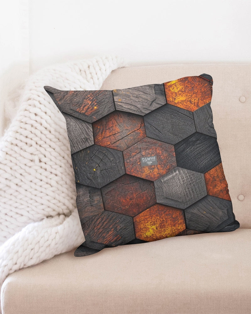 Cool stone hexagon patten 3D Throw Pillow Case 20"x20"