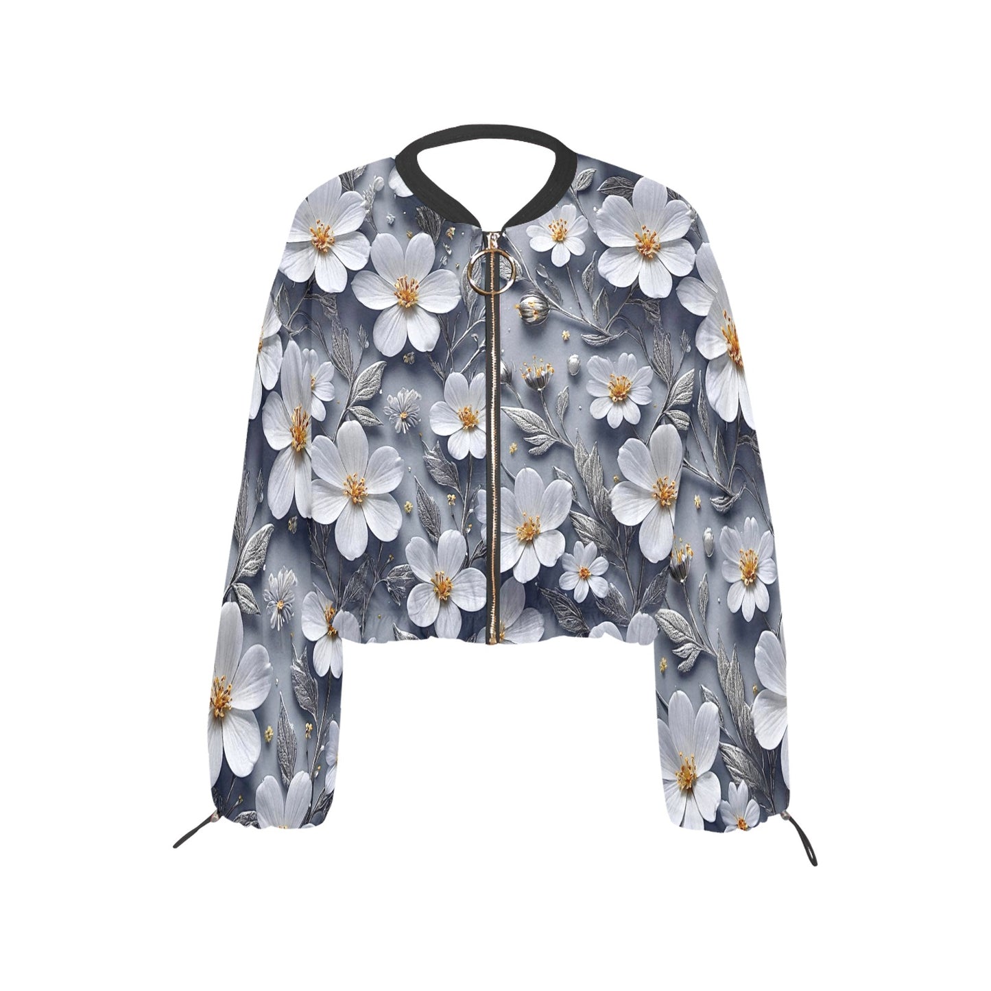 Women's Chiffon Cropped Jacket (Model H30)