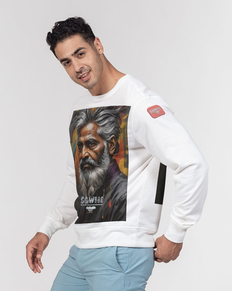 South Asian Knight Men's All-Over Print Classic French Terry Crewneck Pullover