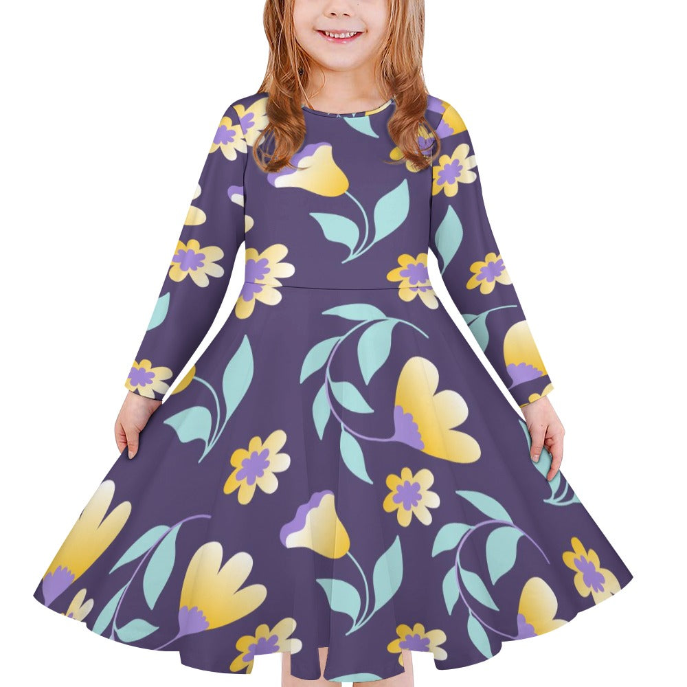 Girls' long sleeve dress