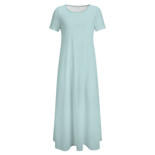 Skylight Round Neck Short Sleeve Dress (No Pockets)