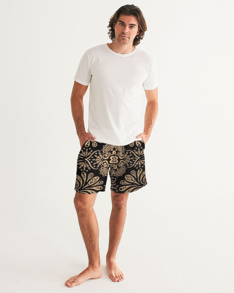 Man of Elegance Men's All-Over Print Swim Trunk