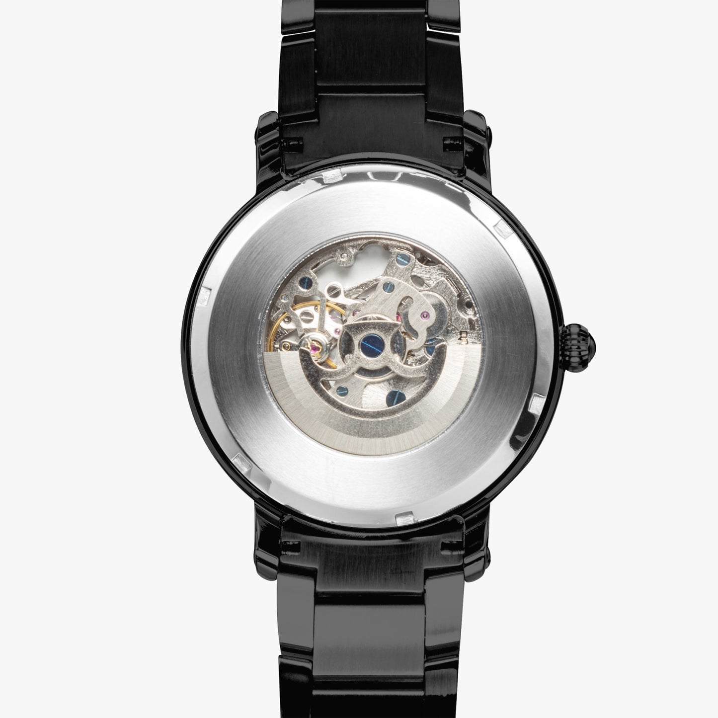 Silver grey white hair inspiration abstract pattern New Steel Strap Automatic Watch (With Indicators)