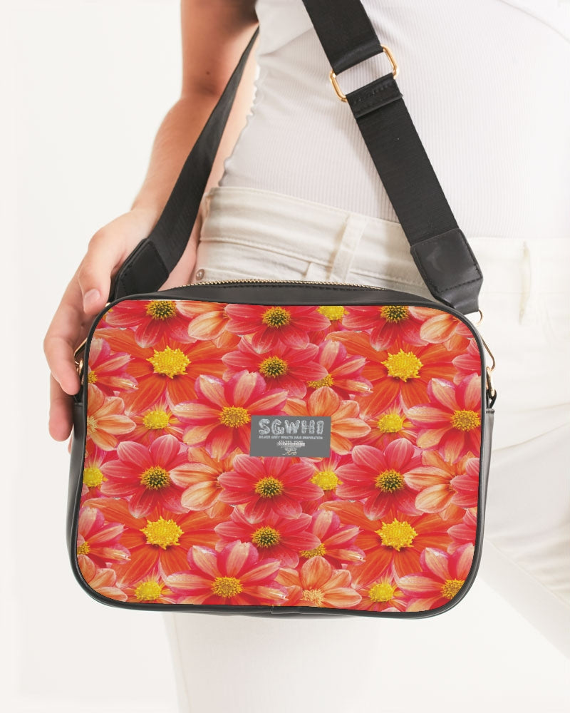 Beautiful blood orange flower design Crossbody Bag