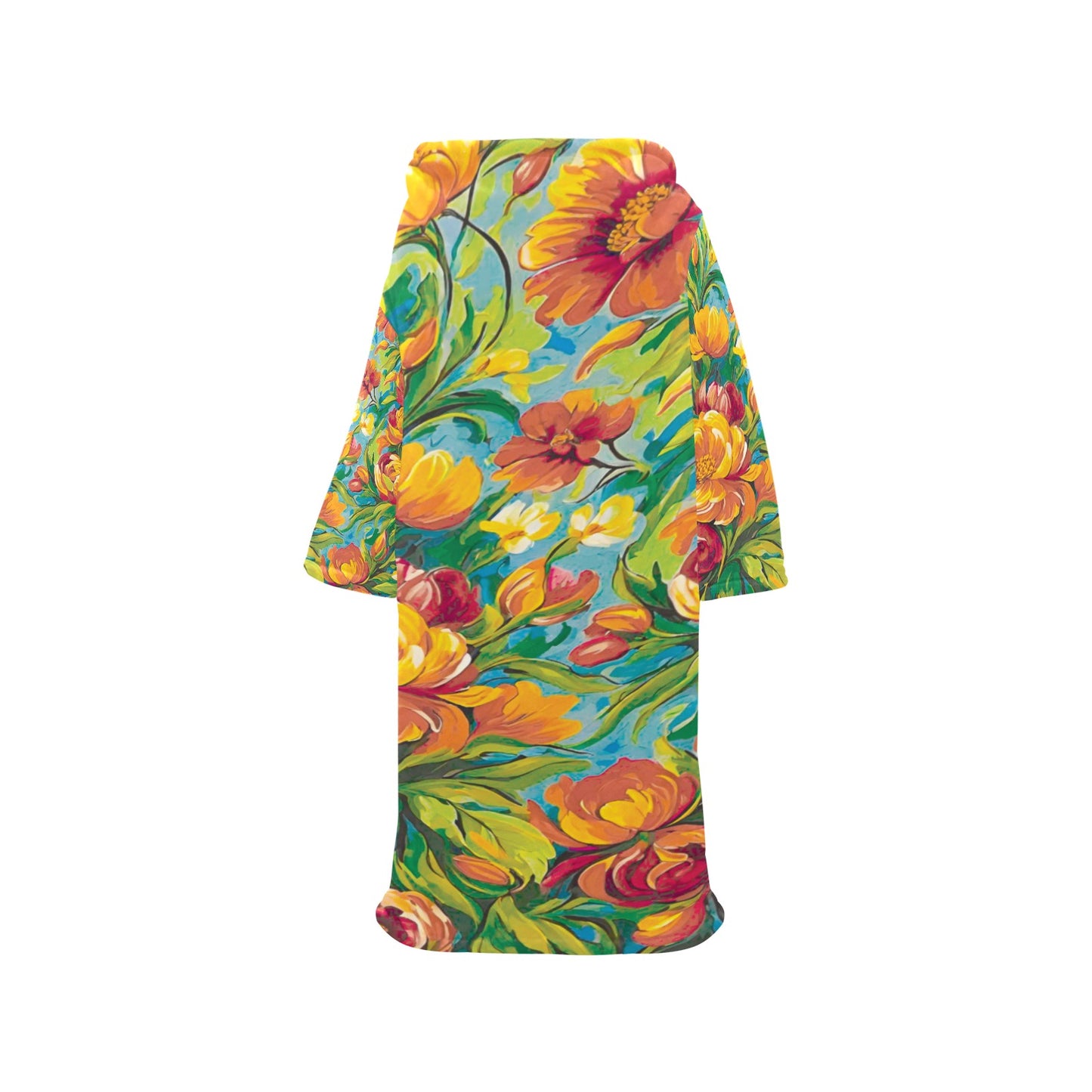 Blanket Robe with Sleeves for Adults