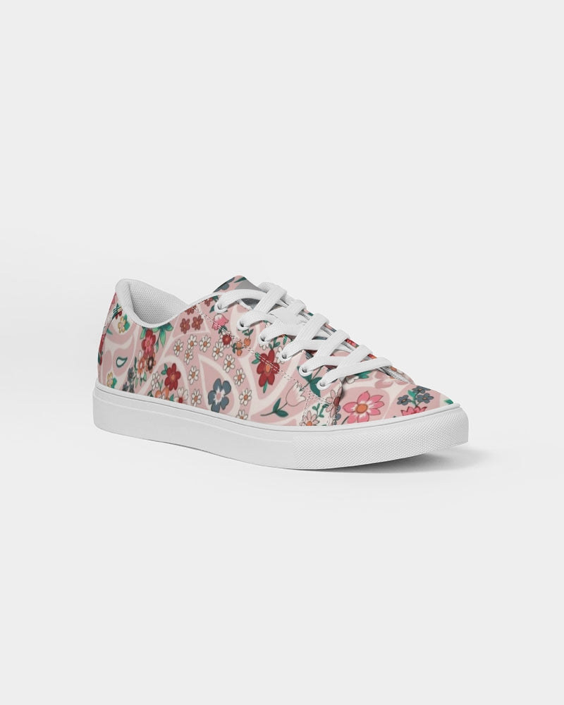 Pink abstract Pretty Sisters Women's Faux-Leather Sneaker