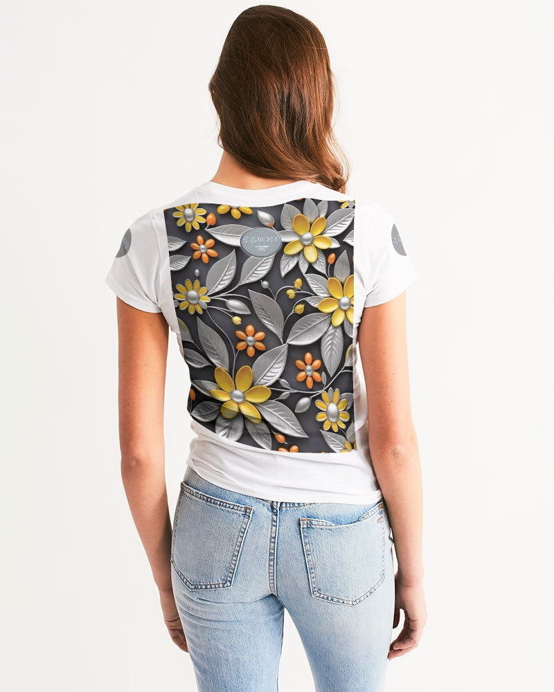 Sweet Silver Yellow Flower Grey Hair sister.[Part three] Women's All-Over Print Tee